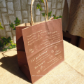 Bolsa de papel Kraft marrón con asas Bolsas de café personalizadas de alta calidad que hacen compras Bolsa de papel